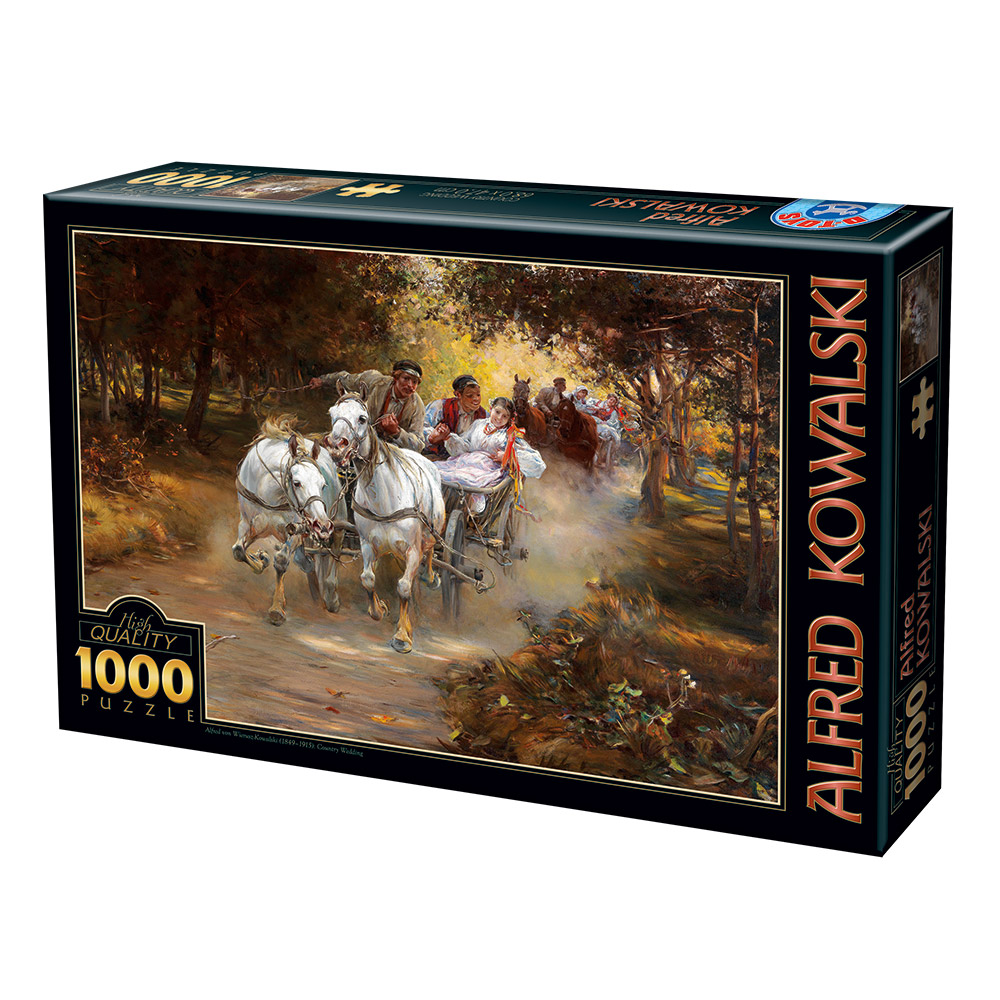 DToys Alfred Wierusz-Kowalski - Country Wedding 1000 Teile Puzzle Dtoys-74324 von DToys