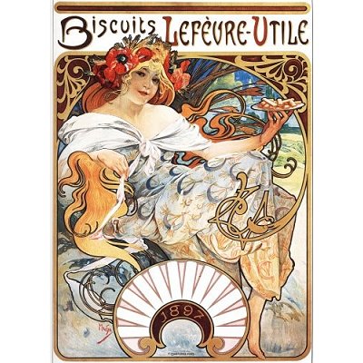 DToys Alphonse Mucha: Biscuits Lefèvre-Utile 1000 Teile Puzzle Dtoys-70098 von DToys