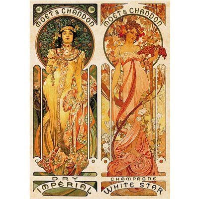 DToys Alphonse Mucha: Moet et Chandon, crémant impérial 1000 Teile Puzzle Dtoys-70081 von DToys