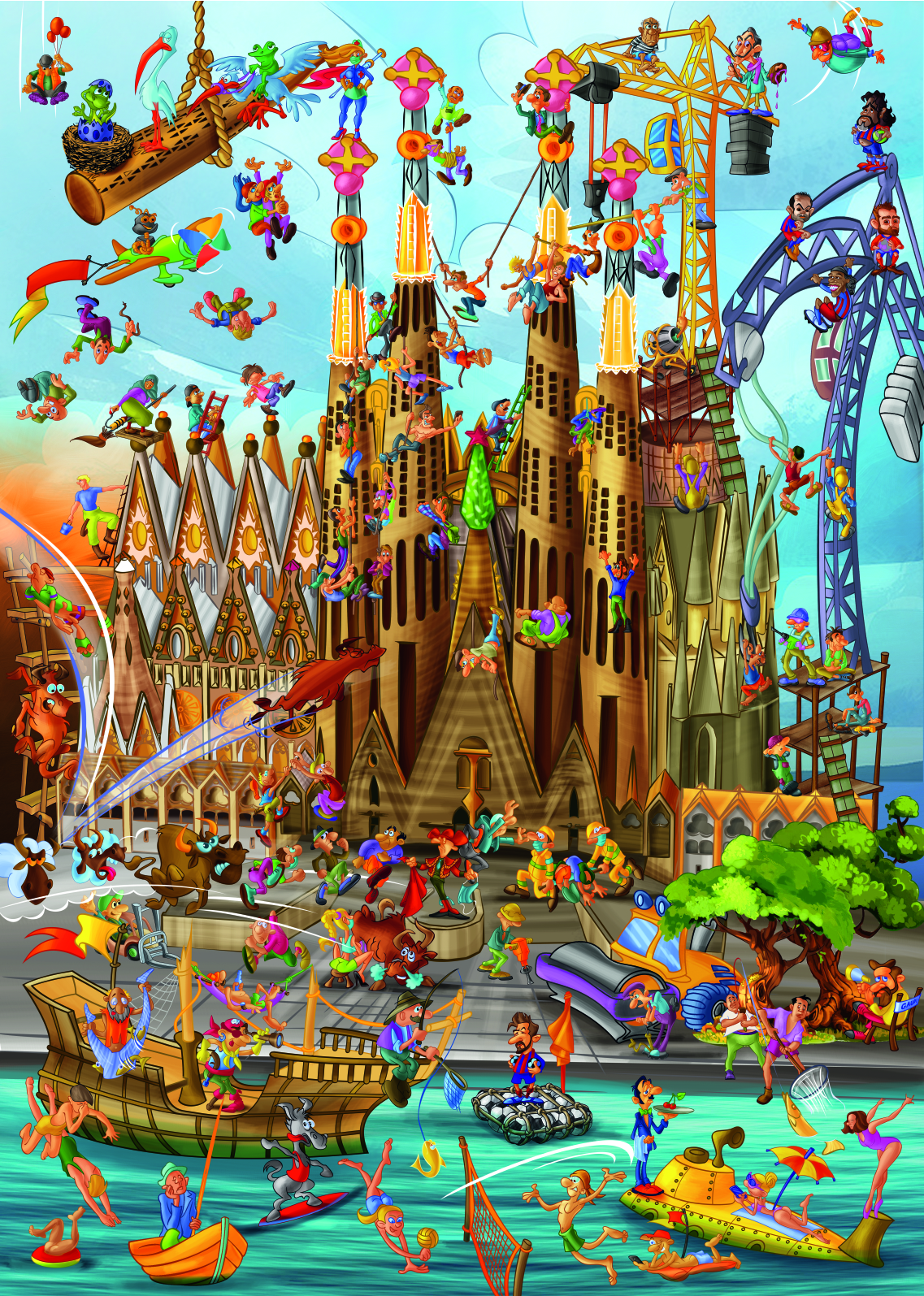 DToys Cartoon Collection - Sagrada Familia 1000 Teile Puzzle Dtoys-79183 von DToys