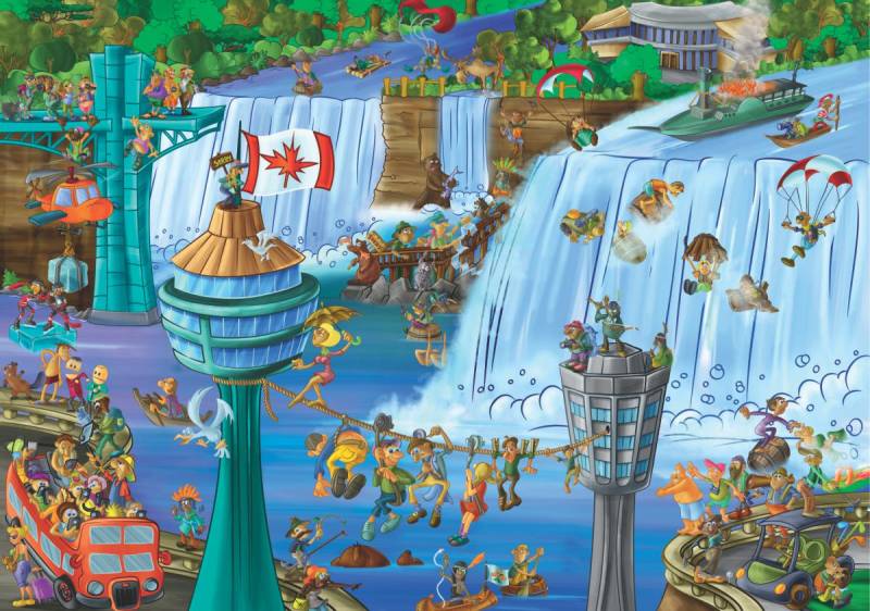 DToys Cartoon Collection - Niagara Falls 1000 Teile Puzzle Dtoys-75932 von DToys