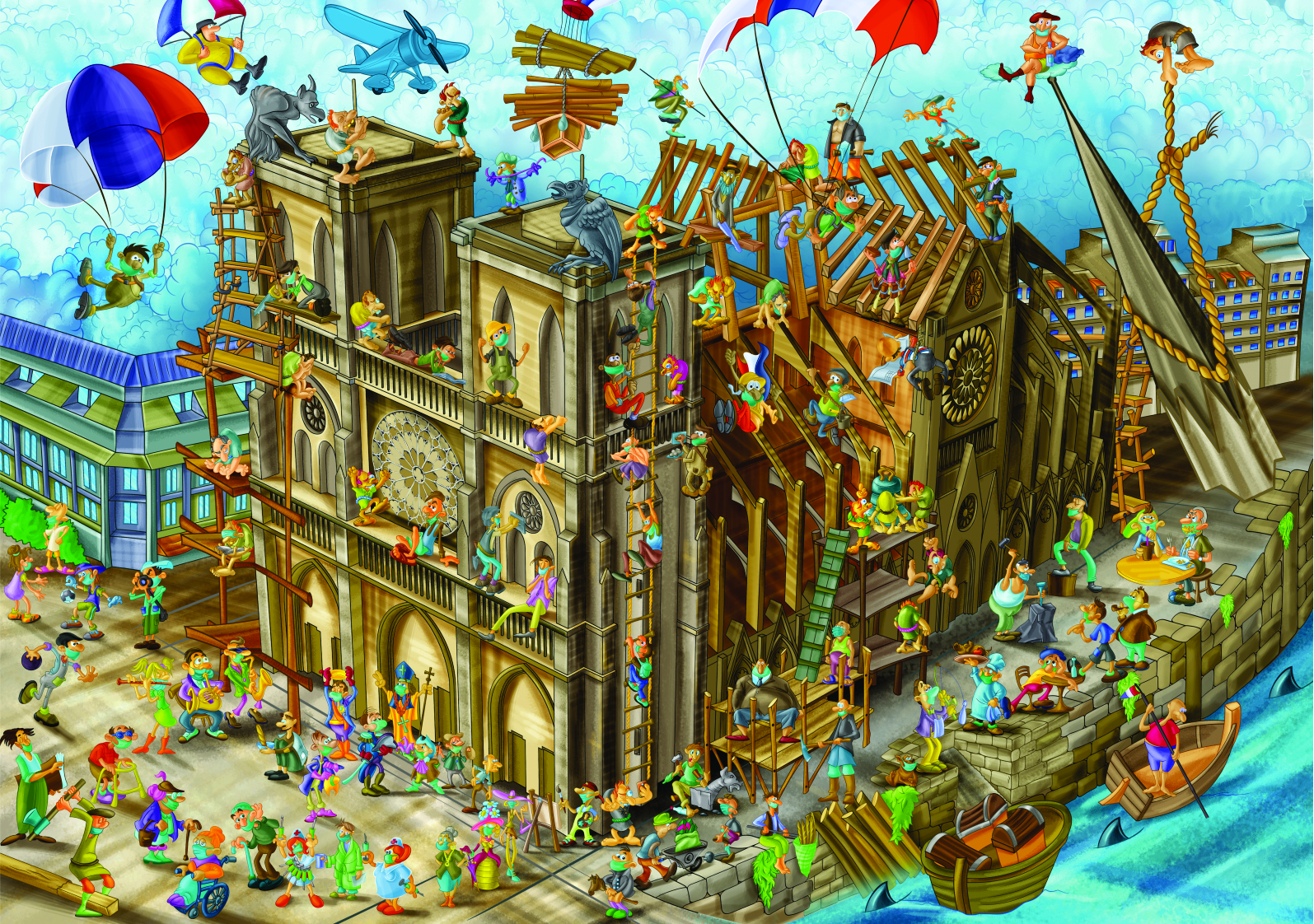 DToys Cartoon Collection - Notre Dame 1000 Teile Puzzle Dtoys-77752 DToys Cartoon Collection - Notre Dame 1000 Teile Puzzle Dtoys-77752 von DToys