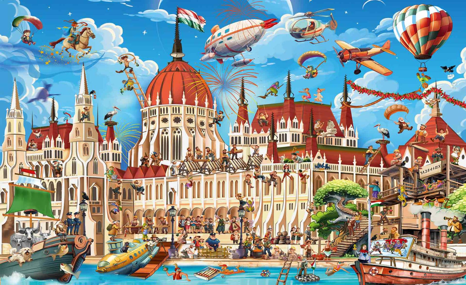 DToys Cartoon - Das Ungarische Parlament 1000 Teile Puzzle DToys-80936 DToys Cartoon - Das Ungarische Parlament 1000 Teile Puzzle DToys-80936 von DToys