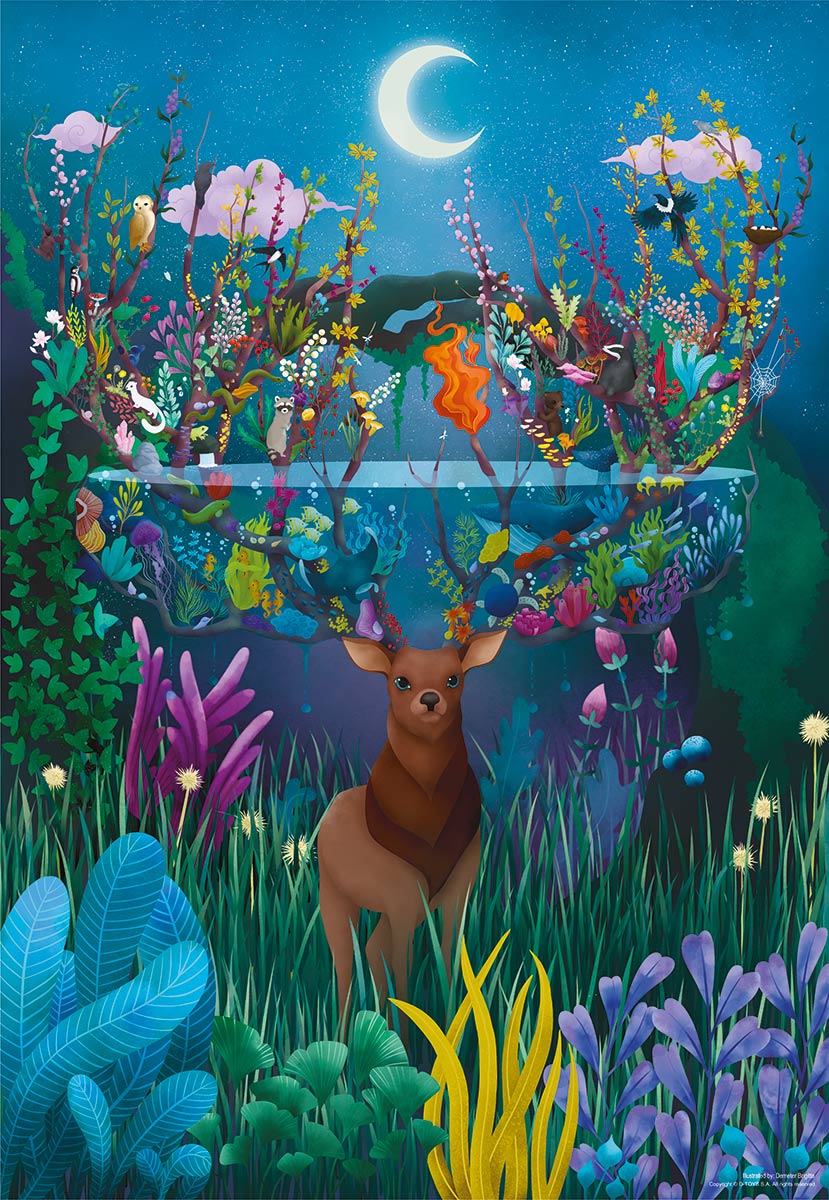 DToys Demeter Brigi - Fantasie-Hirsch 1000 Teile Puzzle DToys-80745 DToys Demeter Brigi - Fantasie-Hirsch 1000 Teile Puzzle DToys-80745 von DToys