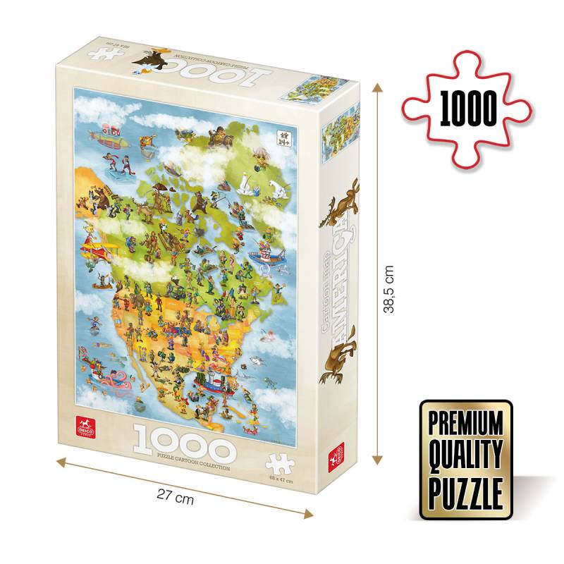 DToys Map of North America 1000 Teile Puzzle Dtoys-76779 von DToys