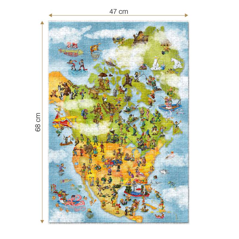 DToys Map of North America 1000 Teile Puzzle Dtoys-76779 von DToys