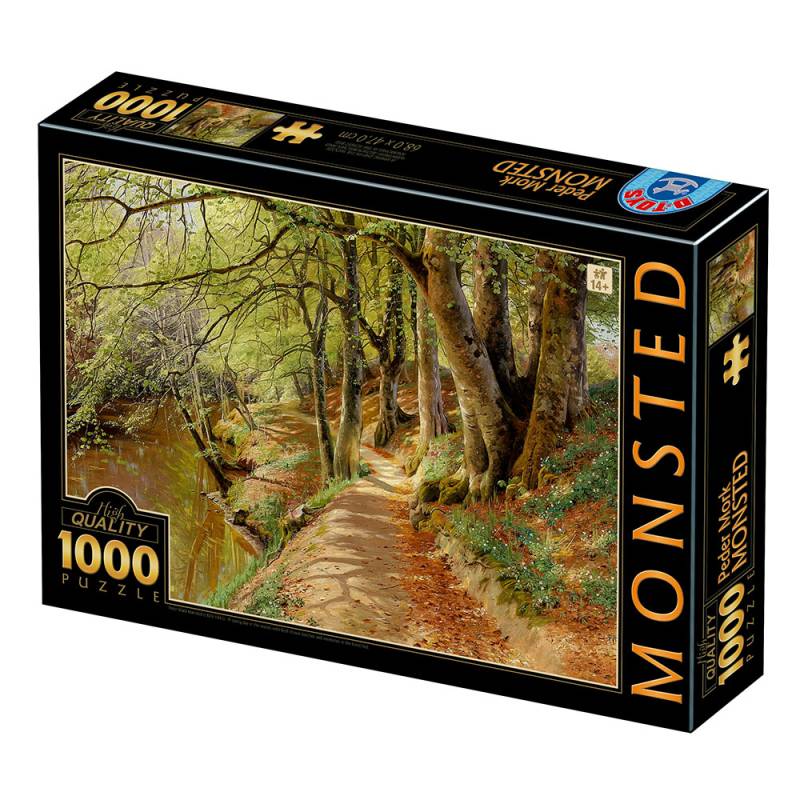 DToys Peder Mørk Mønsted - A Spring Day in the Woods with Fresh-Blown Beeches and Anemones in the Forest B 1000 Teile Puzzle Dtoys-77653 von DToys