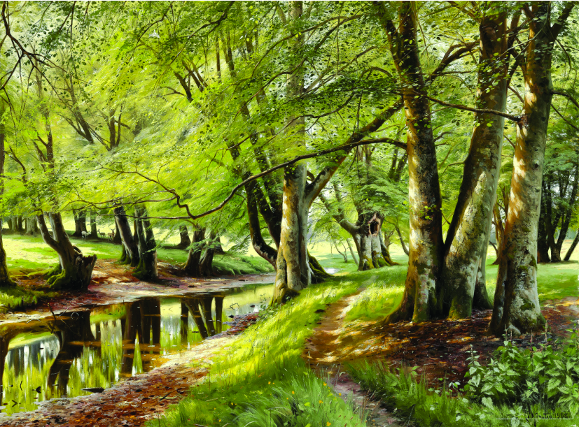 DToys Peder Mørk Mønsted - A Summer Day in the Forest with Deer in the Background 1000 Teile Puzzle Dtoys-77622 DToys Peder Mørk Mønsted - A Summer Day in the Forest with Deer in the Background 1000 Teile Puzzle Dtoys-77622 von DToys