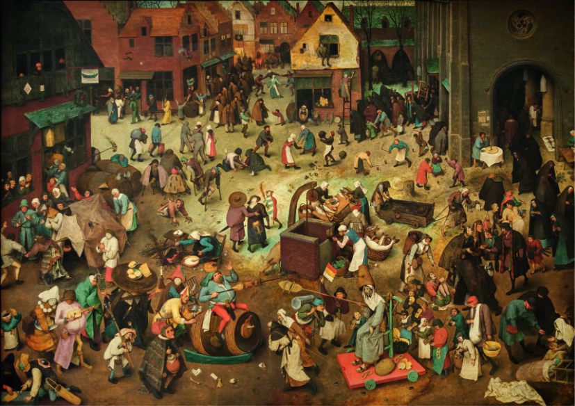 DToys Pieter Brueghel the Elder - The Fight Between Carnival and Lent 1000 Teile Puzzle Dtoys-76885 von DToys