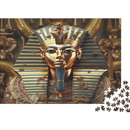 Ägyptischer Pharao Puzzle 1000 Teile,Puzzle Für Erwachsene, Impossible Puzzle,Puzzle Farbenfrohes Legespiel,GesKükenlichkeitsspiel Für Die Ganze Familie Puzzel 1000pcs (75x50cm) von DUABELPHF