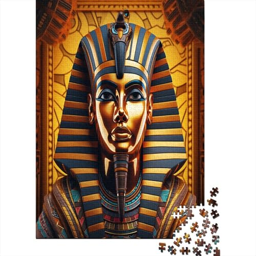 Ägyptischer Pharao Puzzle 1000 Teile,Puzzlespiel Für Erwachsene,Impossible Puzzle,Puzzle GesKükenlichkeitsspiel Für Die Ganze Familie, Geschenke Für Männer/Frauen Erwachsenen Puzzel 1000pcs (75x50cm) von DUABELPHF