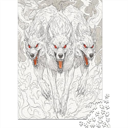 Anime-Stil Puzzle Holz Kunst Premium Barghest Puzzles Erwachsene Kinder 500pcs (52x38cm) von DUABELPHF