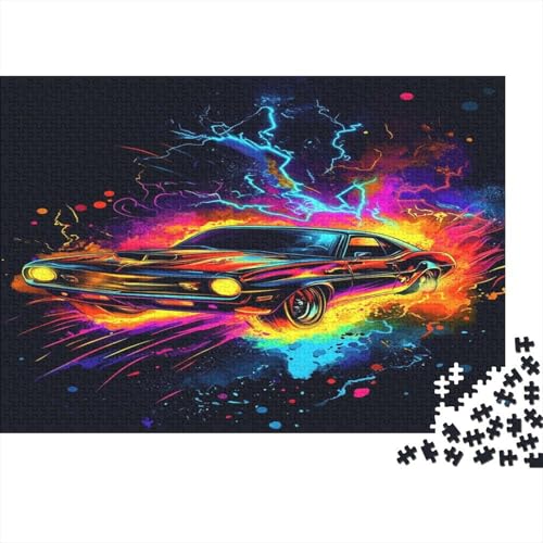 Auto-Puzzle Fahrzeug car HolzKunst Premium Magie Kreativ Lustiges Puzzles Plakat Für Erwachsene Kinder 300pcs (40x28cm) von DUABELPHF