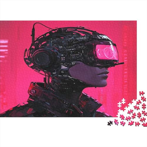 Bionischer Mensch Puzzle HolzKunst Premium Fortgeschrittener Cyberpunk Kreativ Lustiges Puzzles Plakat Für Erwachsene Kinder 1000pcs (75x50cm) von DUABELPHF