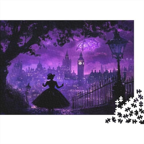 Das skurrile London Puzzle HolzKunst Premium Londoner Landschaft Puzzl Spiel Entpacken Puzzles Plakat Für Erwachsene Kinder 300pcs (40x28cm) von DUABELPHF