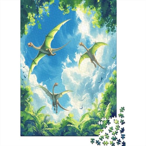 Dinosaurier Puzzlespiel 1000 Teile Jigsaw Puzzle 1000 Puzzle FüR Erwachsene Kinder Senioren Erwachsenen Puzzlespiel Puzzel 1000pcs (75x50cm) von DUABELPHF