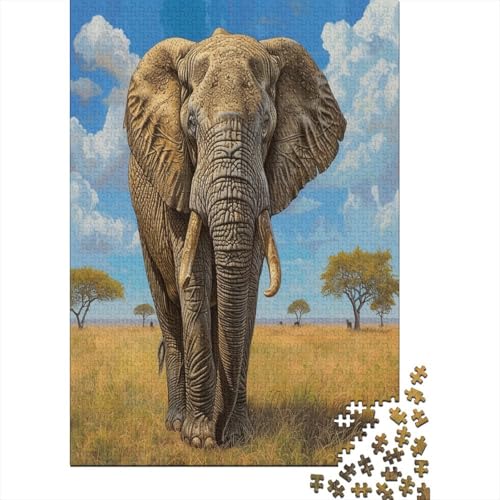 Elefant Puzzle 1000 Teile Erwachsene Puzzles Für Erwachsene Klassische Puzzles 1000 Teile Erwachsene Puzzlespiel Schwer Pädagogisches Spielzeug Erwachsene Kinder Puzzel 1000pcs (75x50cm) von DUABELPHF