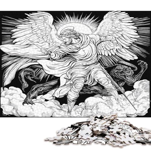 Engel Angelus Puzzle Puzzl Holz Kunst Premium Kreativ Lustiges Poster Puzzle Engel-Puzzle Für Erwachsene Kinder 1000pcs (75x50cm) von DUABELPHF