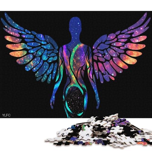 Engel Angelus Puzzle Puzzl Holz Kunst Premium Kreativ Lustiges Poster Puzzle Engel-Puzzle Für Erwachsene Kinder 1000pcs (75x50cm) von DUABELPHF