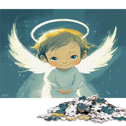 Engel Angelus Puzzle Puzzl Holz Kunst Premium Kreativ Lustiges Poster Puzzle Engel-Puzzle Für Erwachsene Kinder 1000pcs (75x50cm) von DUABELPHF