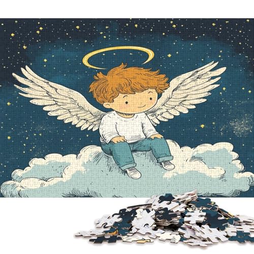 Engel Angelus Puzzle Puzzl Holz Kunst Premium Kreativ Lustiges Poster Puzzle Engel-Puzzle Für Erwachsene Und Kinder Ab 13 Jahren 1000pcs (75x50cm) von DUABELPHF