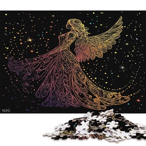 Engel Angelus Puzzle Puzzl Holz Kunst Premium Kreativ Lustiges Poster Puzzle Engel-Puzzle Für Erwachsene Und Kinder Ab 13 Jahren 1000pcs (75x50cm) von DUABELPHF