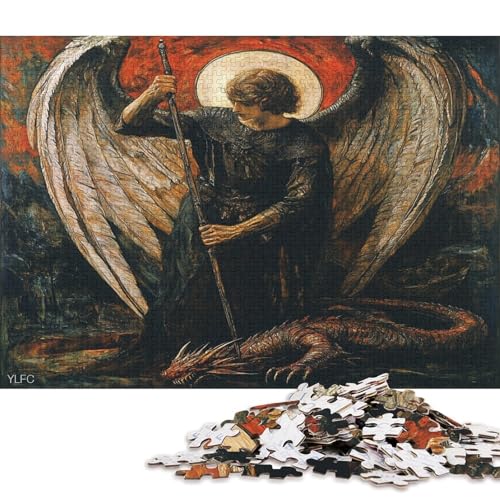 Engel Angelus Puzzle Puzzl Holz Kunst Premium Legespiel- ErwachsenenPuzzle Puzzl Poster Puzzle Engel-Puzzle Für Erwachsene Und Kinder Ab 13 Jahren 1000pcs (75x50cm) von DUABELPHF