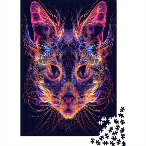 Flame Kat Puzzlespiel 1000 Teile Jigsaw Puzzle 1000 Puzzle FüR Erwachsene Kinder Senioren Erwachsenen Puzzlespiel Puzzel 1000pcs (75x50cm) von DUABELPHF