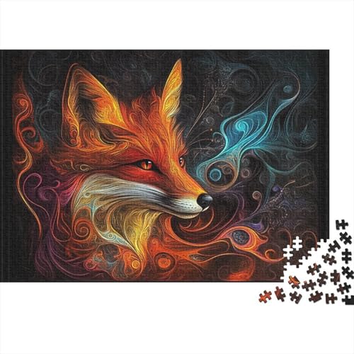 Fuchs Fox Puzzle HolzKunst Premium Magisch Kreativ Lustiges Puzzles Plakat Für Erwachsene Kinder 300pcs (40x28cm) von DUABELPHF