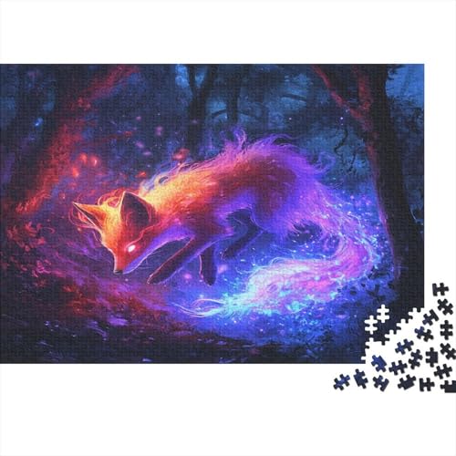 Fuchs Fox Puzzle HolzKunst Premium Magisch Kreativ Lustiges Puzzles Plakat Für Erwachsene Kinder 300pcs (40x28cm) von DUABELPHF