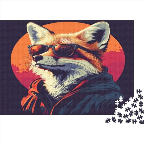 Fuchs Fox Puzzle HolzKunst Premium Magisch Kreativ Lustiges Puzzles Plakat Für Erwachsene Kinder 300pcs (40x28cm) von DUABELPHF