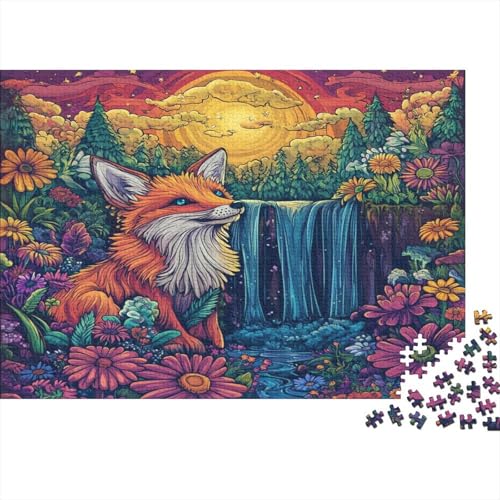 Fuchs Fox Puzzle HolzKunst Premium Magisch Kreativ Lustiges Puzzles Plakat Für Erwachsene Kinder 300pcs (40x28cm) von DUABELPHF