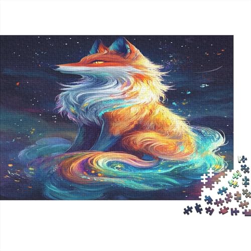 Fuchs Fox Puzzle HolzKunst Premium Magisch Kreativ Lustiges Puzzles Plakat Für Erwachsene Kinder 500pcs (52x38cm) von DUABELPHF