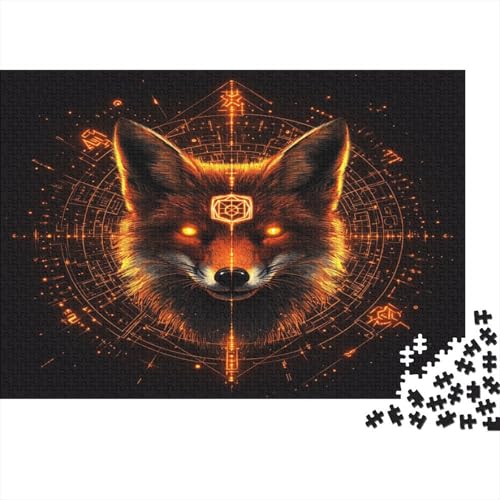 Fuchs Fox Puzzle HolzKunst Premium Magisch Legespiel- Erwachsenenpuzzle Puzzles Plakat Für Erwachsene Kinder 300pcs (40x28cm) von DUABELPHF