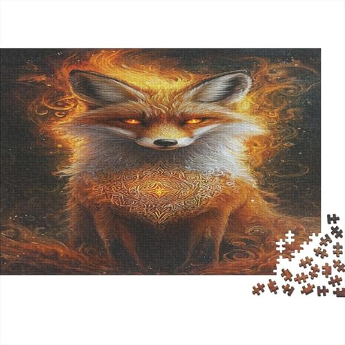 Fuchs Fox Puzzle HolzKunst Premium Magisch Spiel Entpacken Puzzles Plakat Für Erwachsene Kinder 300pcs (40x28cm) von DUABELPHF