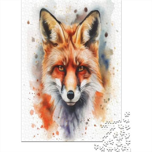 Jungle Fuchs Puzzle 1000 Teile,für Erwachsene, Impossible Puzzle,farbenfrohes Legespiel,GesKükenlichkeitsspiel Für Die Ganze Familie,Erwachsenenpuzzle Puzzel 1000pcs (75x50cm) von DUABELPHF