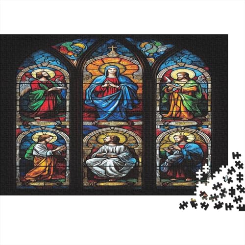 Kirche der Heiligen Saint Gläubiger Jünger Puzzle HolzKunst Premium Archangel Angel Kreativ Lustiges Puzzles Plakat Für Erwachsene Kinder 300pcs (40x28cm) von DUABELPHF