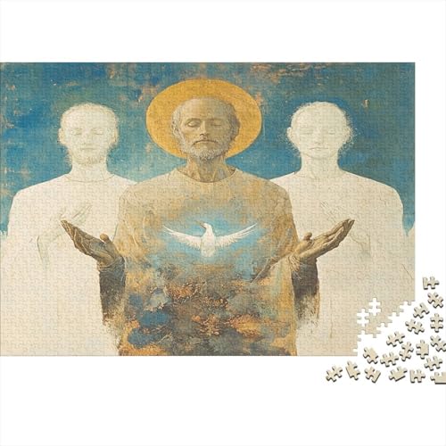 Kirche der Heiligen Saint Gläubiger Jünger Puzzle HolzKunst Premium Archangel Angel Kreativ Lustiges Puzzles Plakat Für Erwachsene Kinder 500pcs (52x38cm) von DUABELPHF