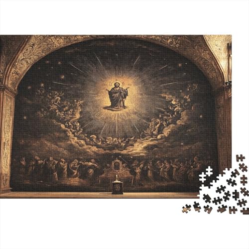 Kirche der Heiligen Saint Gläubiger Jünger Puzzle HolzKunst Premium Kreativ Lustiges Puzzles Plakat Für Erwachsene Kinder 500pcs (52x38cm) von DUABELPHF