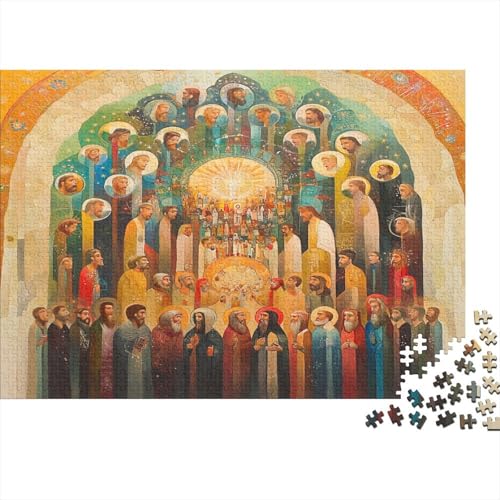 Kirche der Heiligen Saint Gläubiger Jünger Puzzle HolzKunst Premium Legespiel- Erwachsenenpuzzle Puzzles Plakat Für Erwachsene Kinder 300pcs (40x28cm) von DUABELPHF