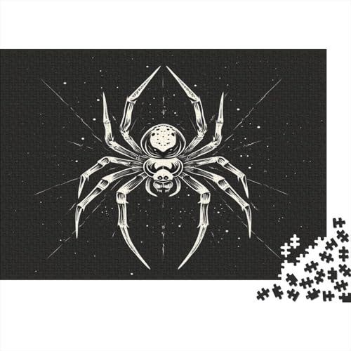 Kühl Spinne Spider Puzzle HolzKunst Premium Legespiel- Erwachsenenpuzzle Puzzles Plakat Für Erwachsene Kinder 300pcs (40x28cm) von DUABELPHF