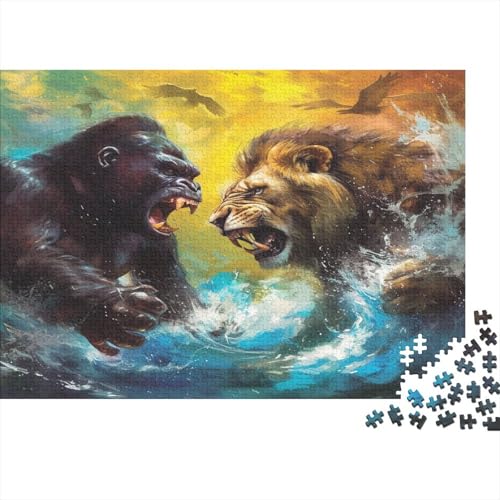 Löwe Puzzlespiel 1000 Teile Puzzle Für Erwachsene Und Kinder Ab 14 Jahren, Puzzle-Motiv Erwachsenen Puzzlespiel Puzzel 1000pcs (75x50cm) von DUABELPHF