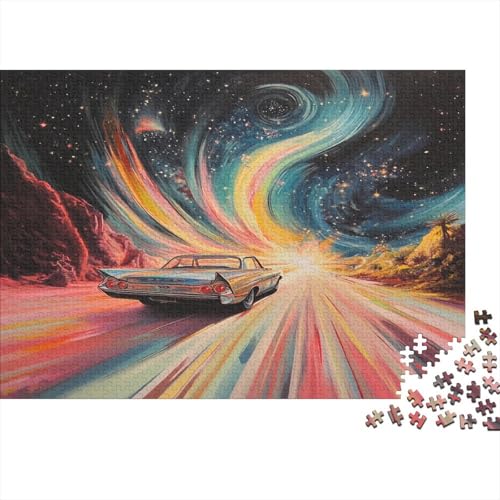 Ölgemälde Auto-Puzzle Fahrzeug car HolzKunst Premium Magie Kreativ Lustiges Automobil Fahrzeug car Puzzles Plakat Für Erwachsene Kinder 300pcs (40x28cm) von DUABELPHF