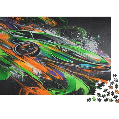 Ölgemälde Auto-Puzzle Fahrzeug car HolzKunst Premium Magie Kreativ Lustiges Automobil Fahrzeug car Puzzles Plakat Für Erwachsene Kinder 300pcs (40x28cm) von DUABELPHF