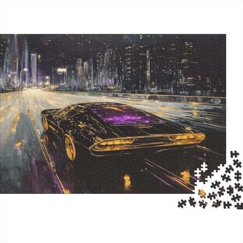 Ölgemälde Auto-Puzzle Fahrzeug car HolzKunst Premium Magie Kreativ Lustiges Automobil Fahrzeug car Puzzles Plakat Für Erwachsene Kinder 300pcs (40x28cm) von DUABELPHF