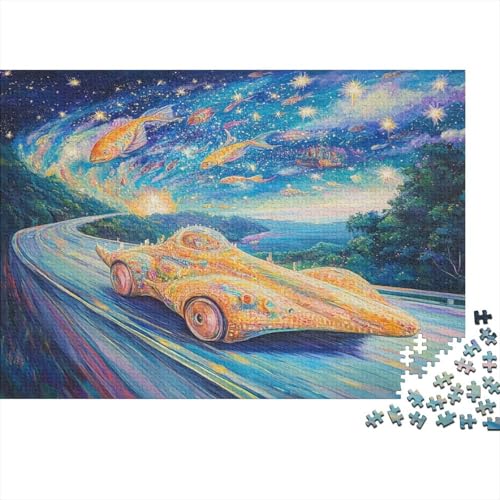 Ölgemälde Auto-Puzzle Fahrzeug car HolzKunst Premium Magie Kreativ Lustiges Puzzles Plakat Für Erwachsene Kinder 300pcs (40x28cm) von DUABELPHF