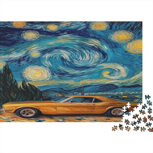 Ölgemälde Auto-Puzzle Fahrzeug car HolzKunst Premium Magie Kreativ Lustiges Puzzles Plakat Für Erwachsene Kinder 300pcs (40x28cm) von DUABELPHF