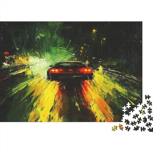 Ölgemälde Auto-Puzzle Fahrzeug car HolzKunst Premium Magie Kreativ Lustiges Puzzles Plakat Für Erwachsene Kinder 300pcs (40x28cm) von DUABELPHF