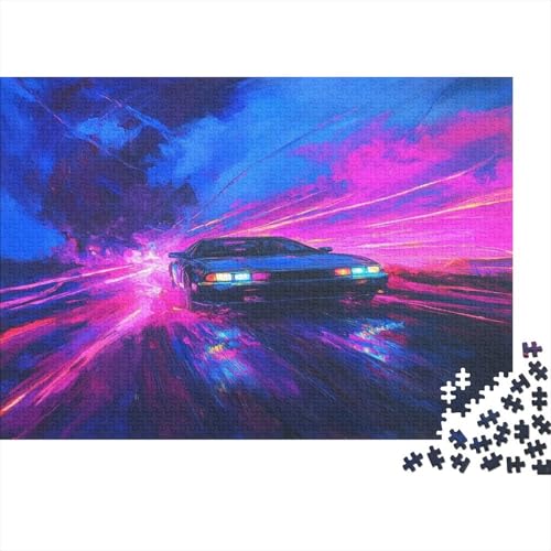 Ölgemälde Auto-Puzzle Fahrzeug car HolzKunst Premium Magie Spiel Entpacken Automobil Fahrzeug car Puzzles Plakat Für Erwachsene Kinder 300pcs (40x28cm) von DUABELPHF