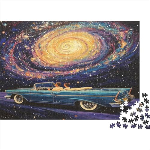 Ölgemälde Auto-Puzzle Fahrzeug car HolzKunst Premium Magie Spiel Entpacken Automobil Fahrzeug car Puzzles Plakat Für Erwachsene Kinder 300pcs (40x28cm) von DUABELPHF